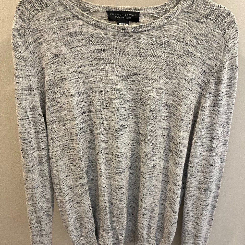 Mens Large Light wash Gray Bloomingdales Mens Store Sweater